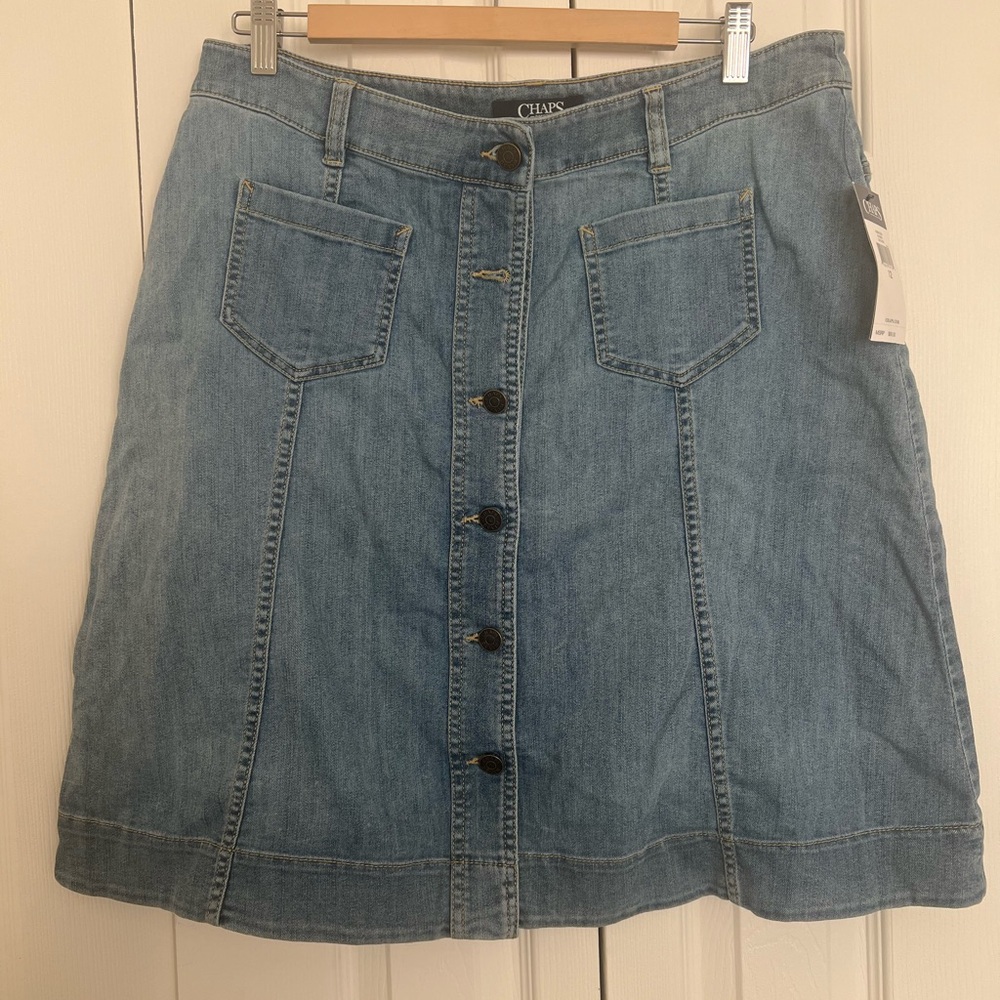 Chaps Light Blue Denim skirt size 12
